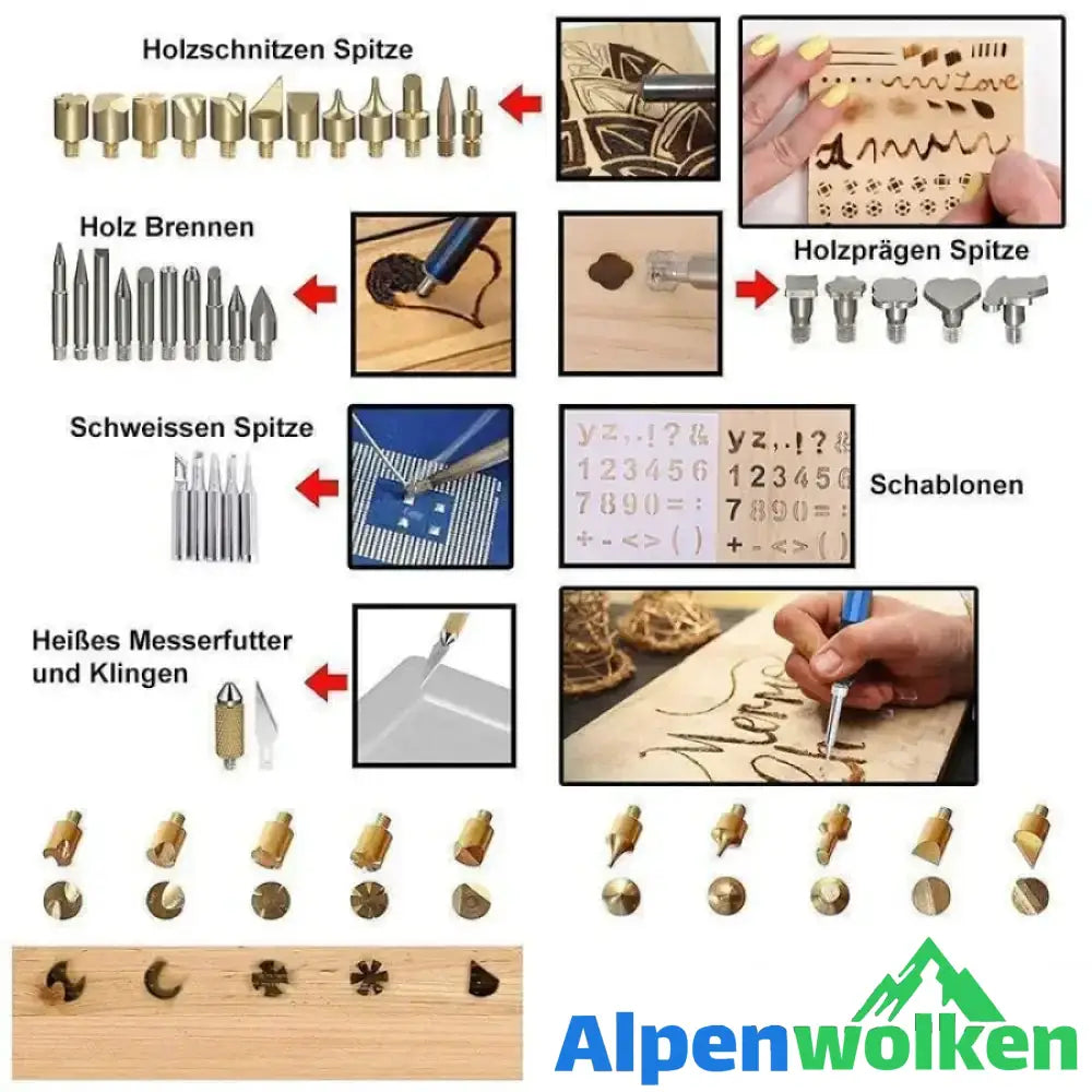 Alpenwolken - Professionelles Holzschnitzerei Set