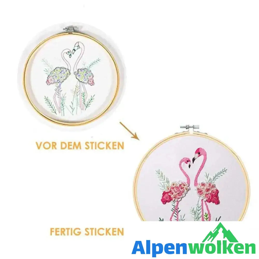 Alpenwolken - Professionelles Stickset