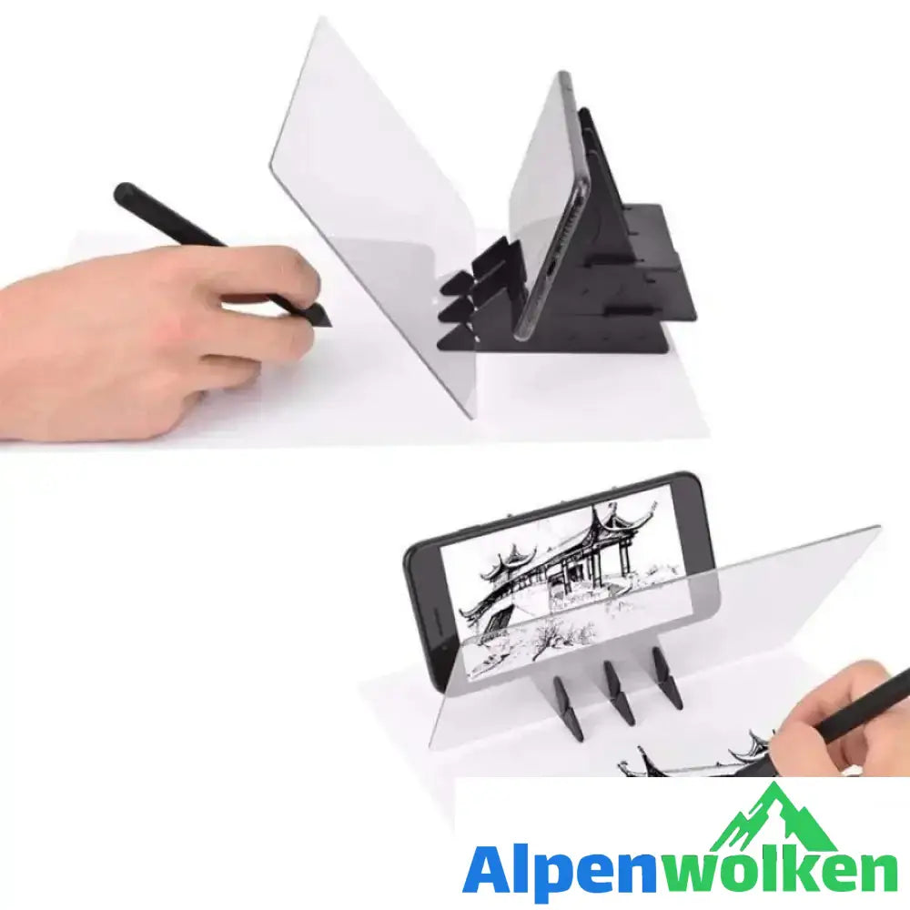 Alpenwolken - Projektionszeichenbrett mit Halterung-für Mobiltelefone und Tablets