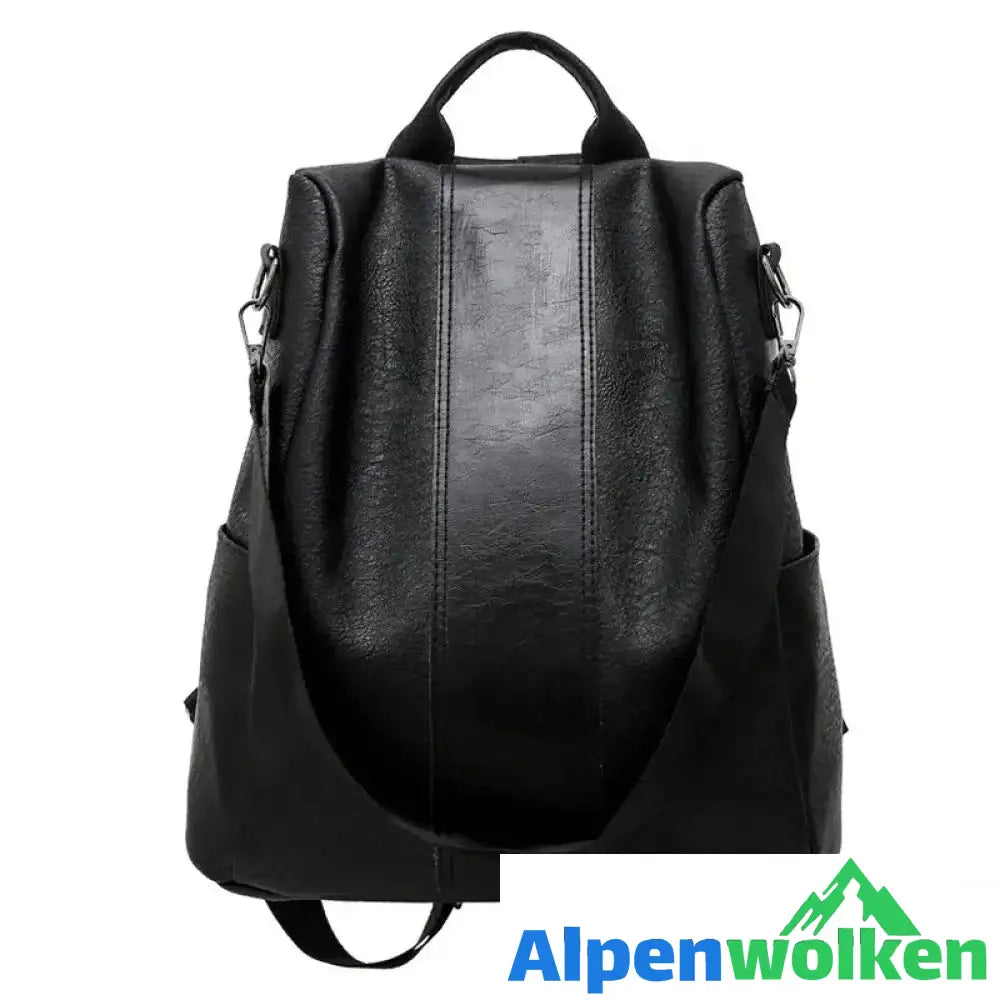 Alpenwolken - PU-Leder Anti-Diebstahl Rucksack