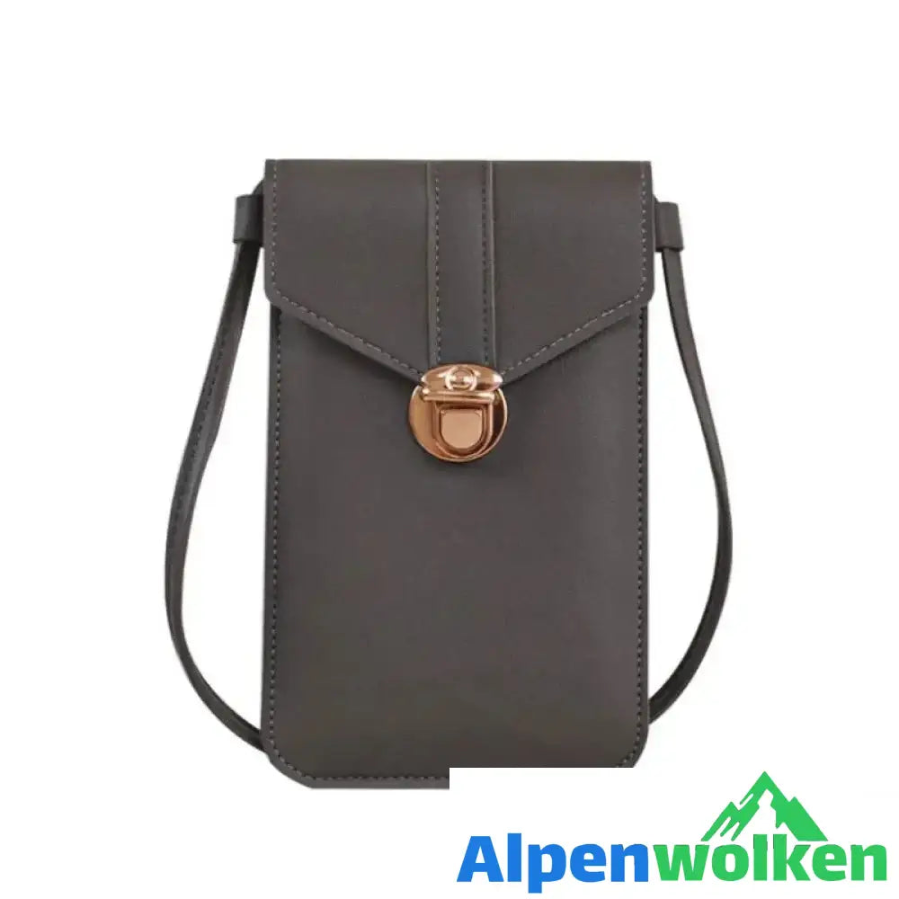 Alpenwolken - PU-Touchscreen-Handytasche Dunkelgrau