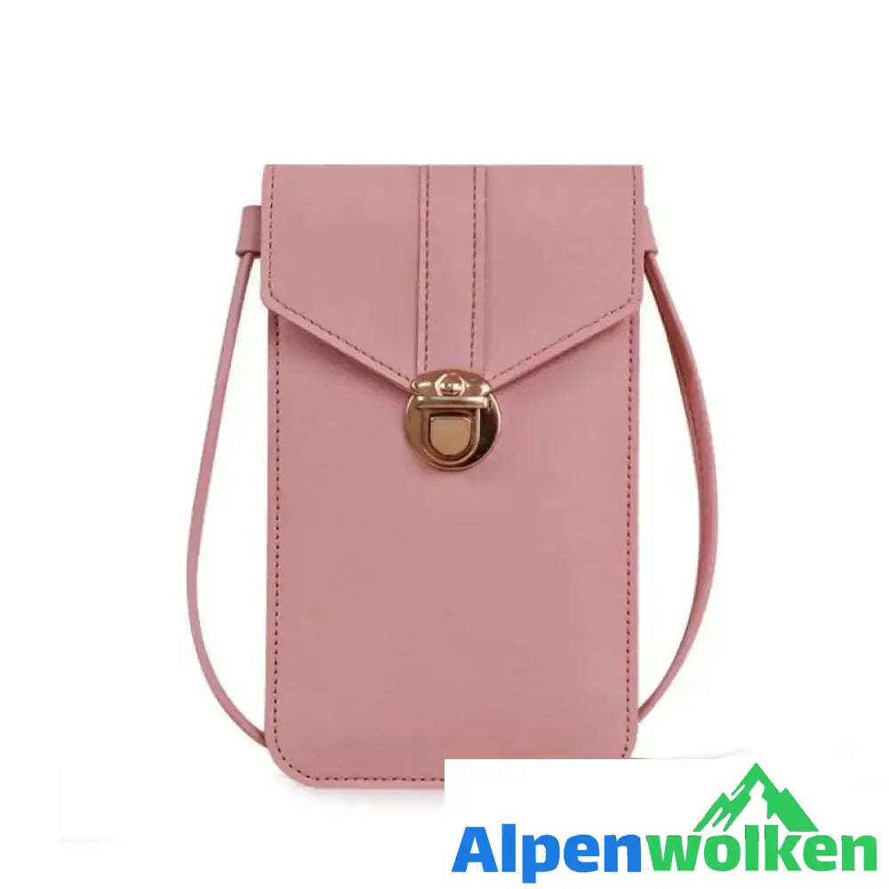 Alpenwolken - PU-Touchscreen-Handytasche Rosa