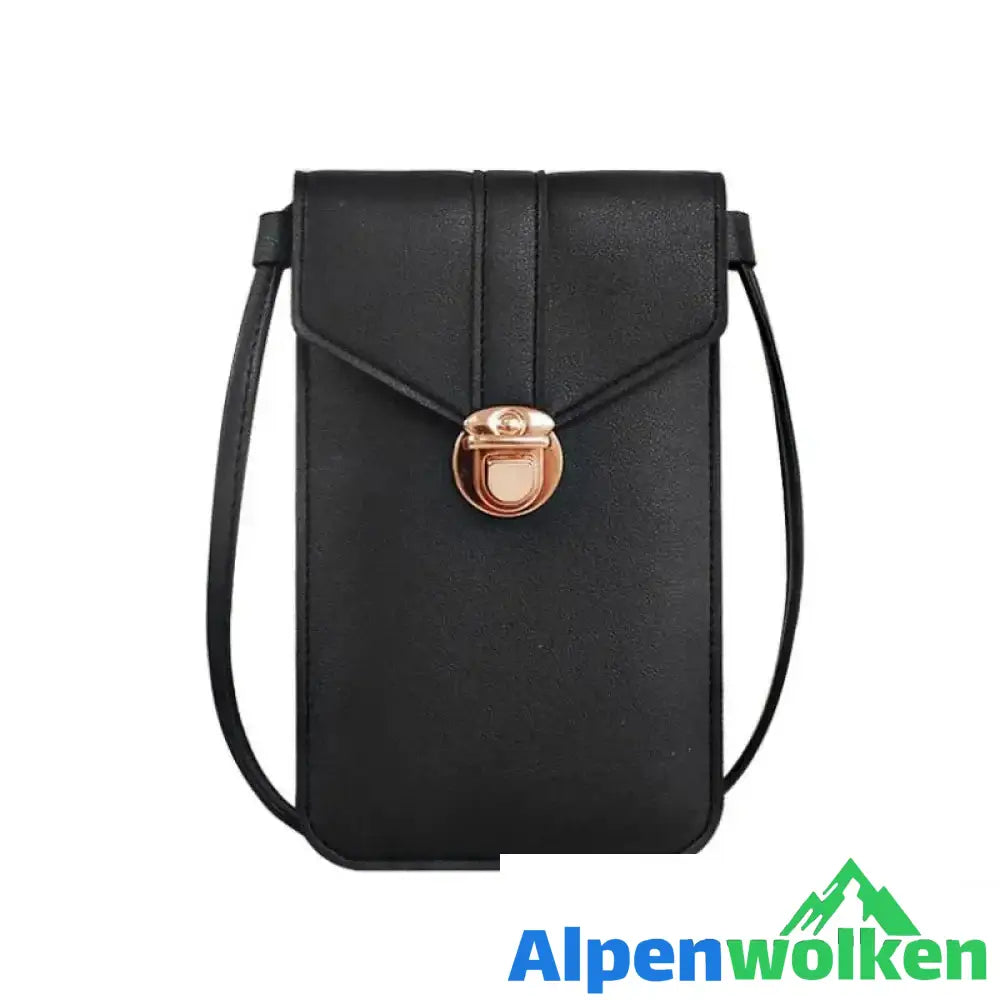 Alpenwolken - PU-Touchscreen-Handytasche Schwarz