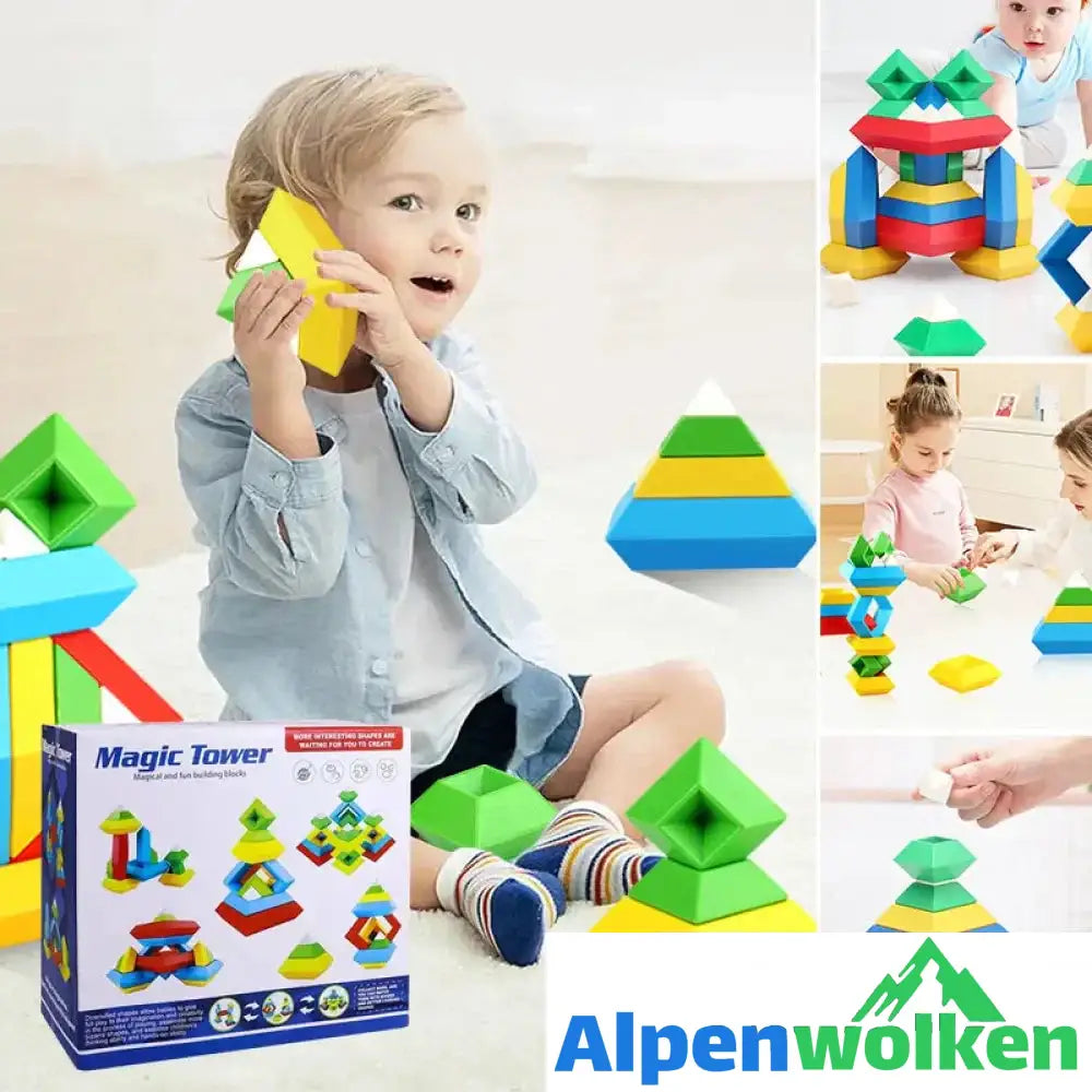 Alpenwolken - Pyramiden, die Blöcke stapeln | abschiedsgeschenk Kindertagesstätte