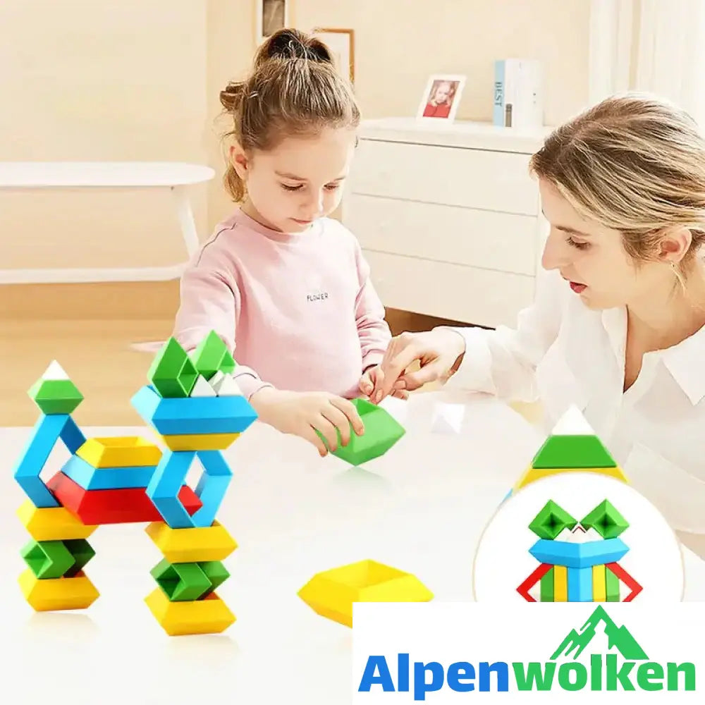 Alpenwolken - Pyramiden, die Blöcke stapeln | abschiedsgeschenk Kindertagesstätte