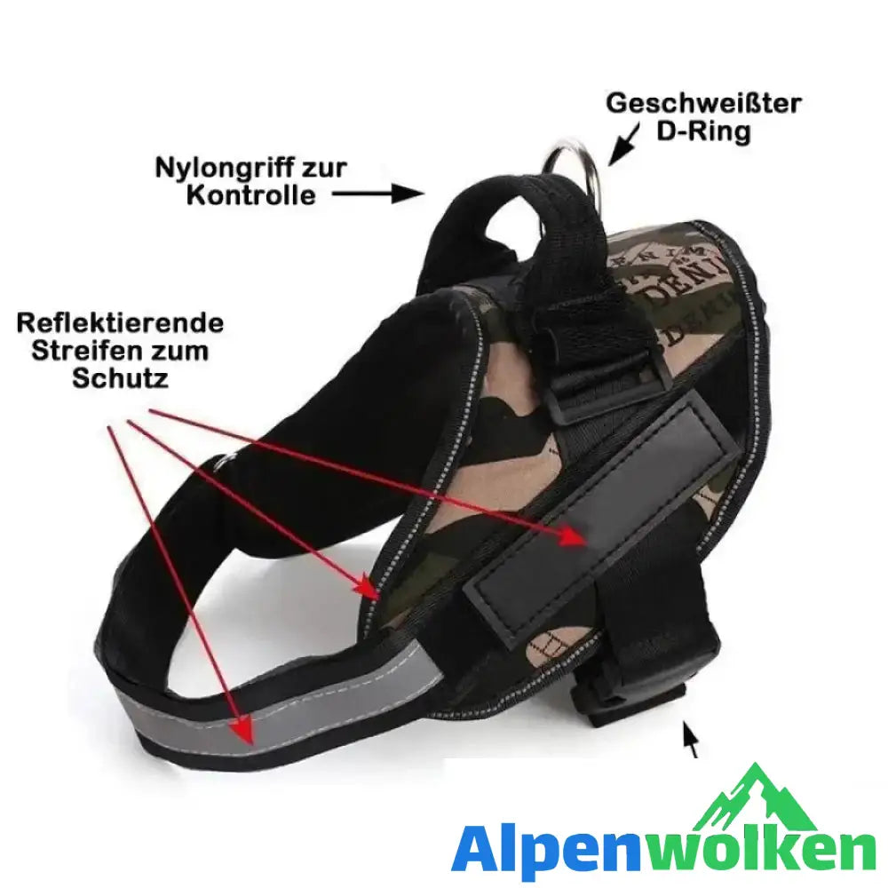 Alpenwolken - Reflektierende all-in-one No Pull-Hundegeschirr