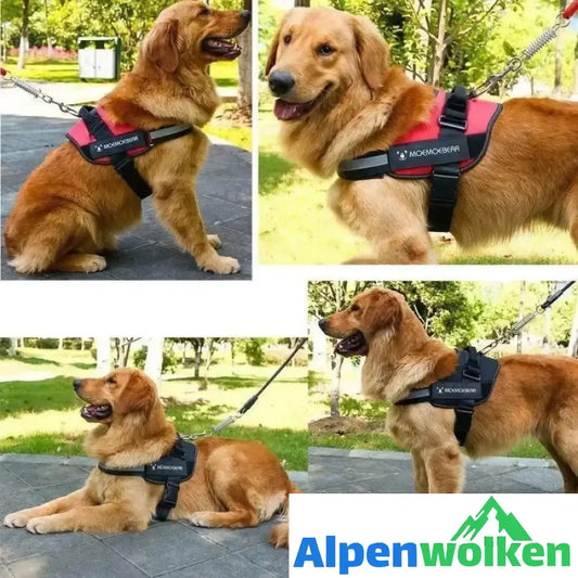 Alpenwolken - Reflektierende all-in-one No Pull-Hundegeschirr