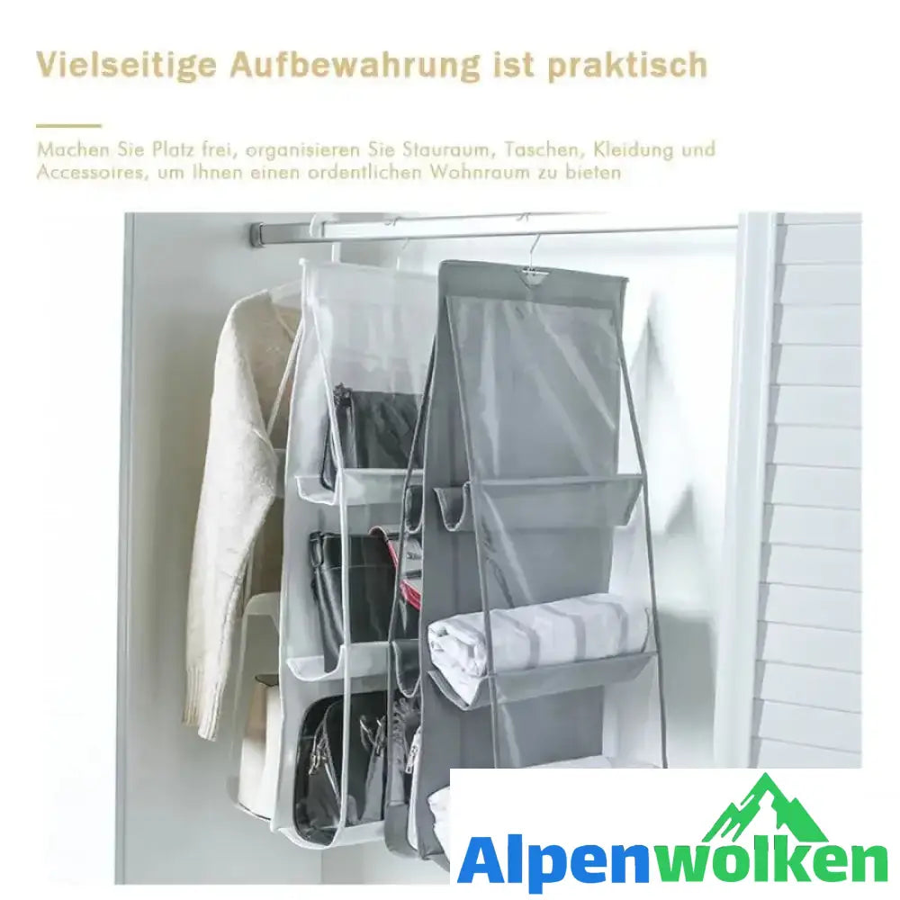 Alpenwolken - Regal organizer-6-Taschen faltbare hängende Handtasche Organizer