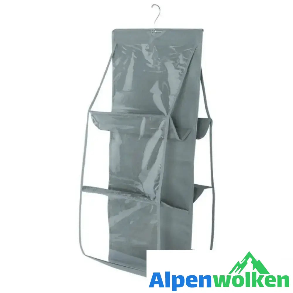 Alpenwolken - Regal organizer-6-Taschen faltbare hängende Handtasche Organizer Grau