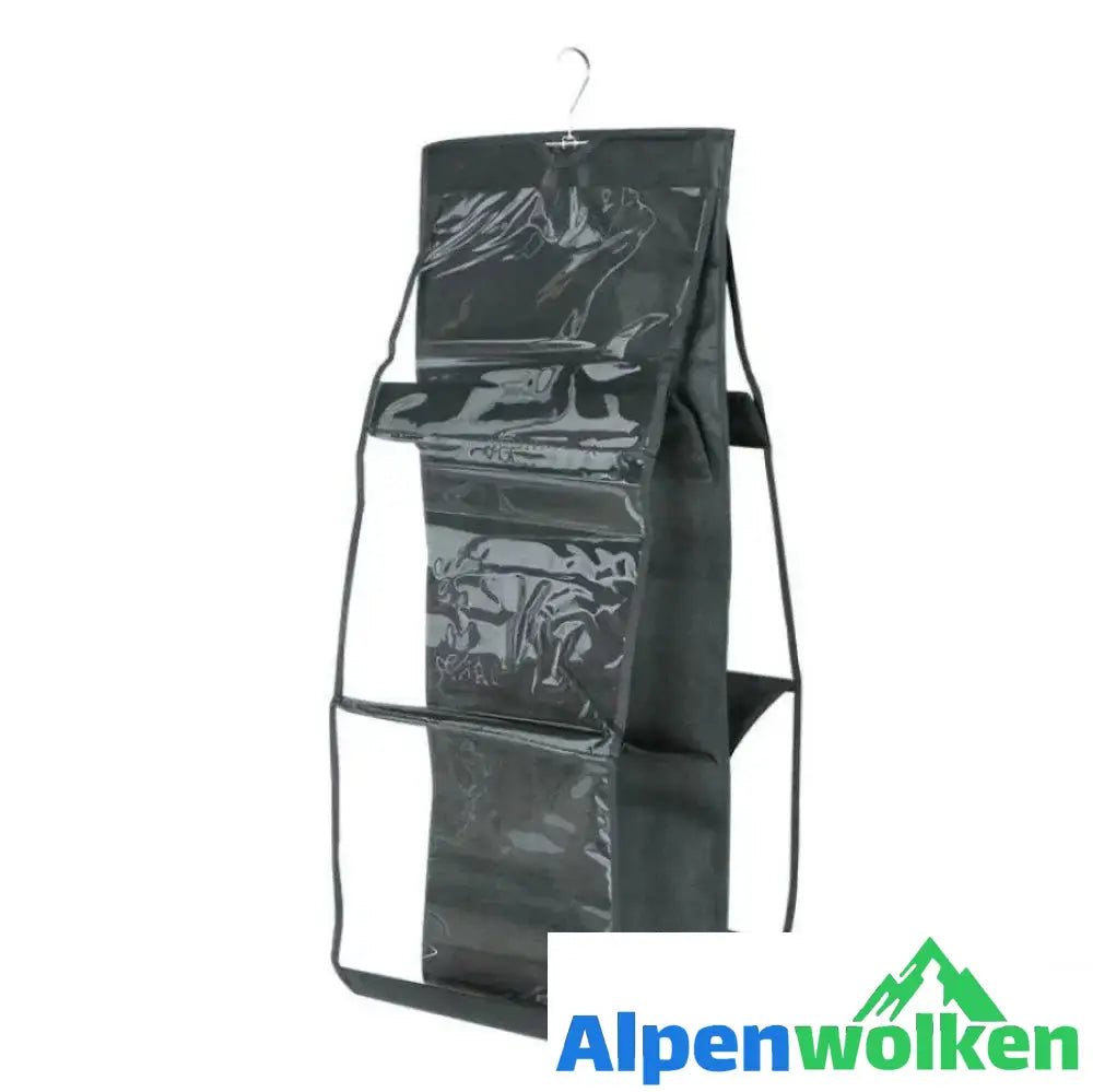 Alpenwolken - Regal organizer-6-Taschen faltbare hängende Handtasche Organizer Schwarz