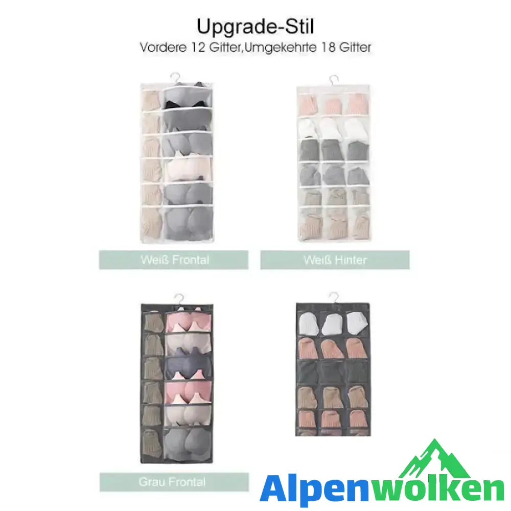 Alpenwolken - Regal organizer-Beidseitig hängende Garderobe Organizer Upgrade-Stil