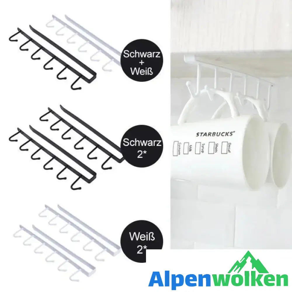 Alpenwolken - Regal organizer-Multifunktionale Cabinet Haken Regal, 2 Stücke