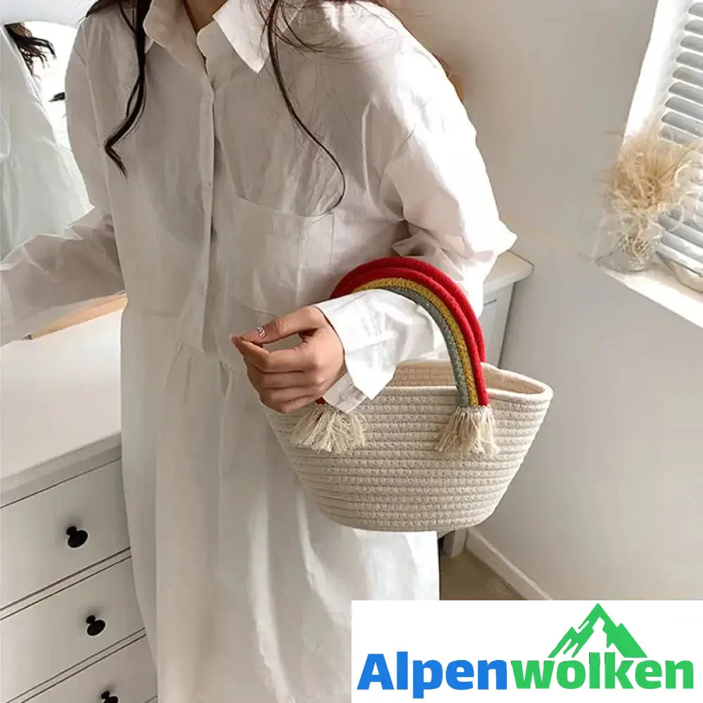 Alpenwolken - Regenbogen Wolken Handtasche