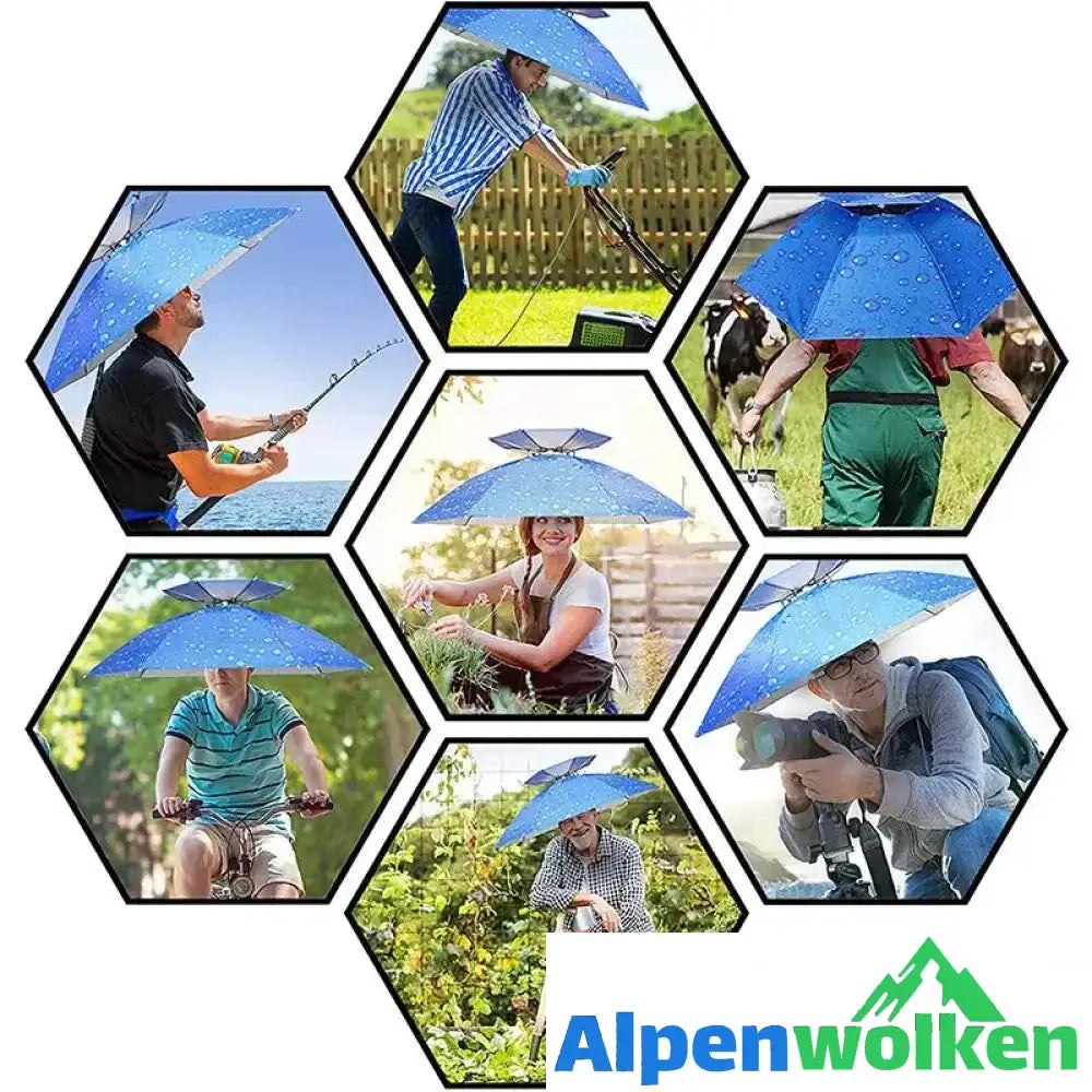 Alpenwolken - Regenschirmhut für das Fischen und Gartenarbeit