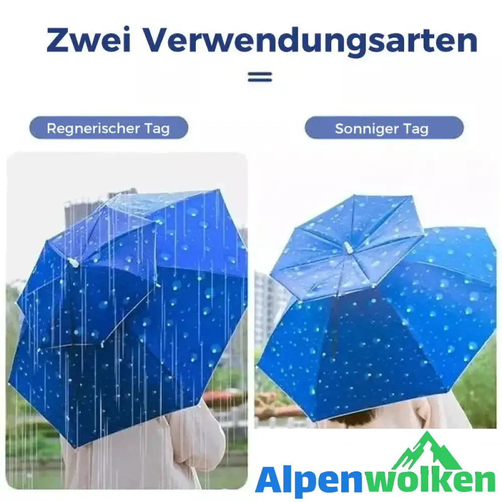 Alpenwolken - Regenschirmhut für das Fischen und Gartenarbeit