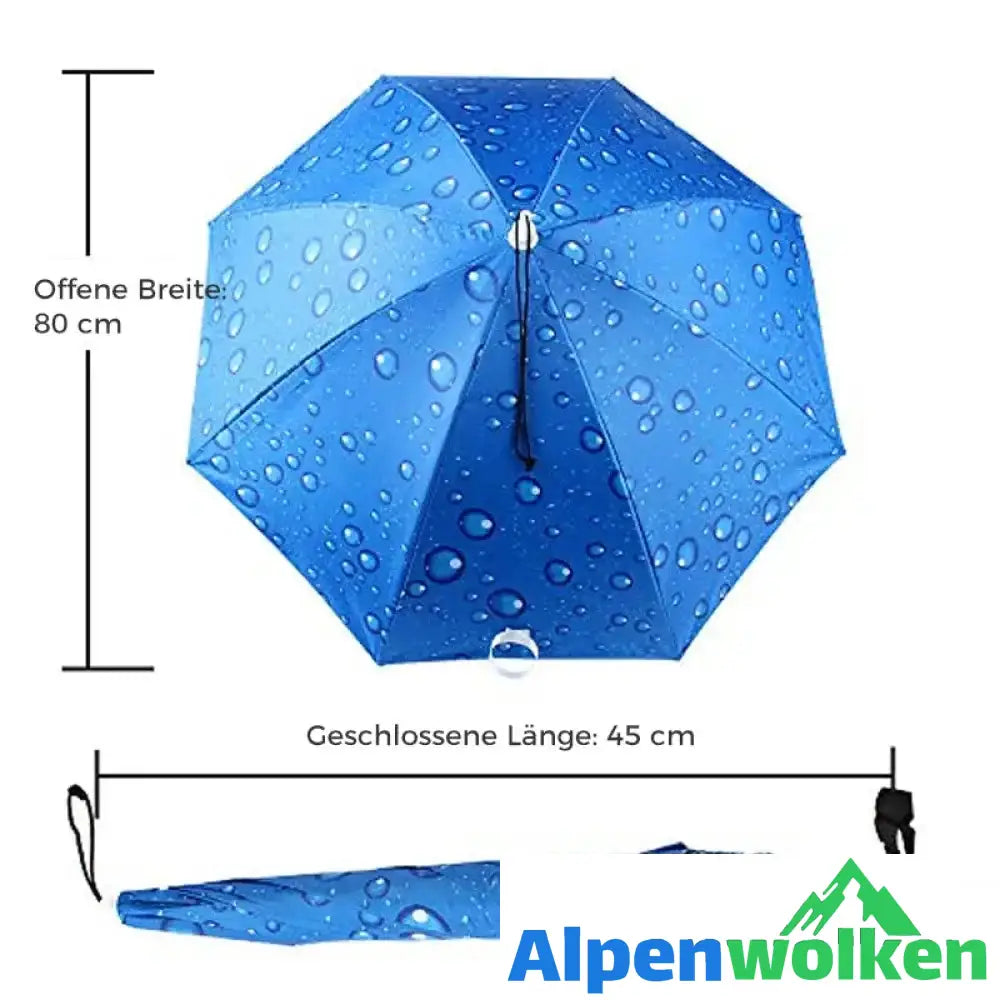 Alpenwolken - Regenschirmhut für das Fischen und Gartenarbeit