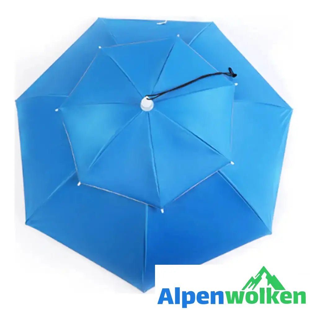 Alpenwolken - Regenschirmhut für das Fischen und Gartenarbeit himmelblau