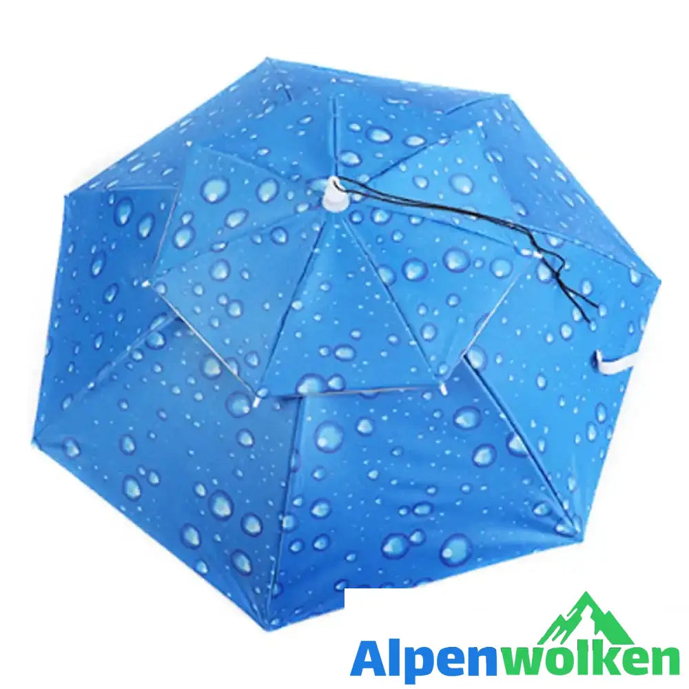 Alpenwolken - Regenschirmhut für das Fischen und Gartenarbeit Königsblau