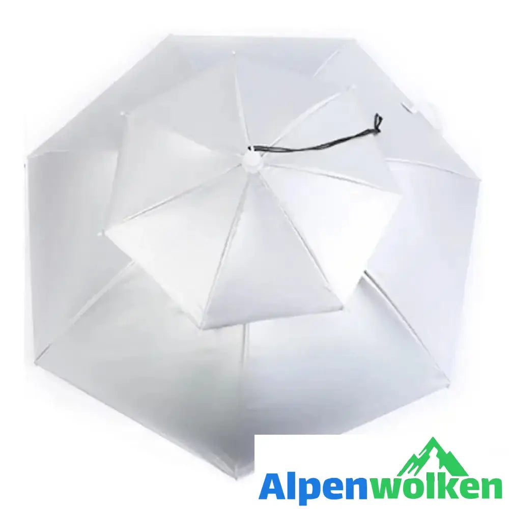 Alpenwolken - Regenschirmhut für das Fischen und Gartenarbeit silber