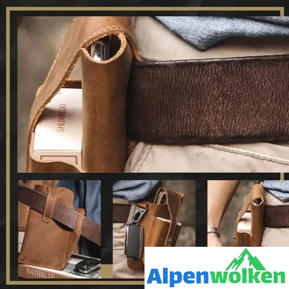 Alpenwolken - Retro Herren Gürteltasche