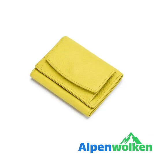 Alpenwolken - RFID Damen mini Brieftasche gelb