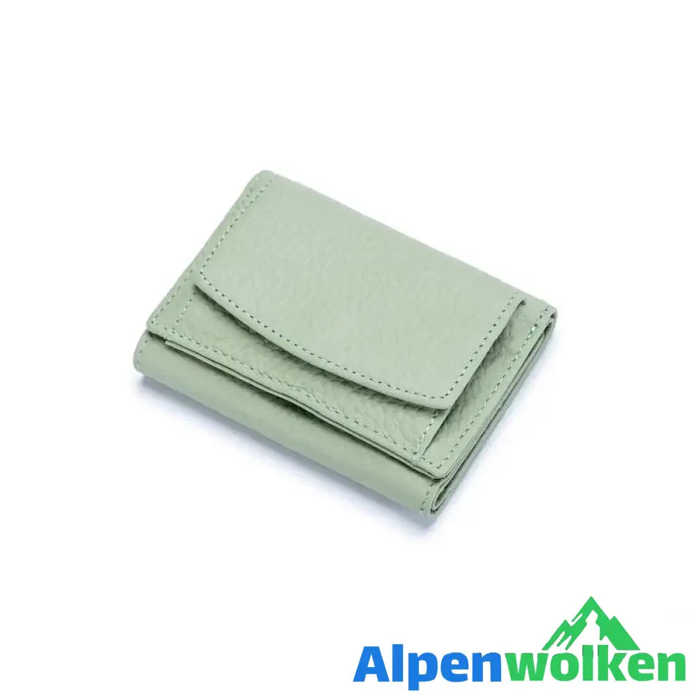 Alpenwolken - RFID Damen mini Brieftasche grün