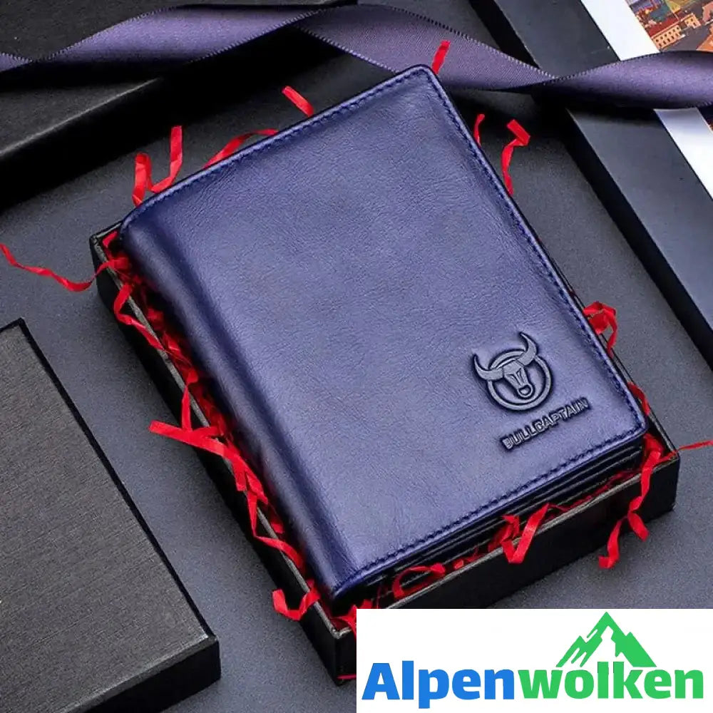 Alpenwolken - RFID kurze Geldbörse Für Herren Blau