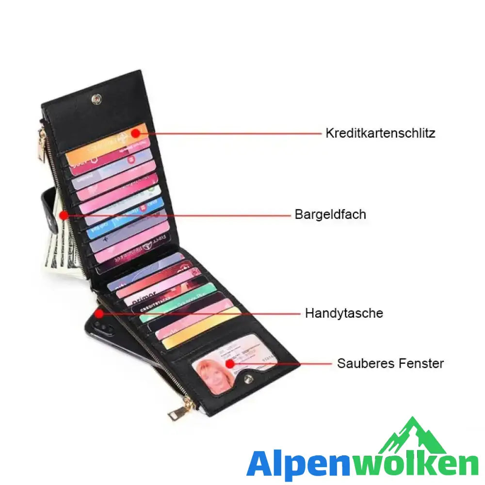 Alpenwolken - RFID Multifunktions-Geldbörse Für Damen