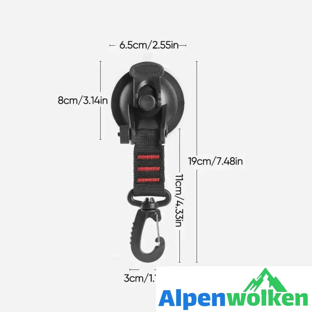 Alpenwolken - Robuster Vakuum-Saugnapf mit Haken