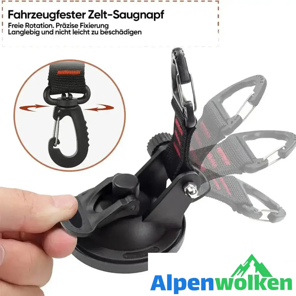 Alpenwolken - Robuster Vakuum-Saugnapf mit Haken