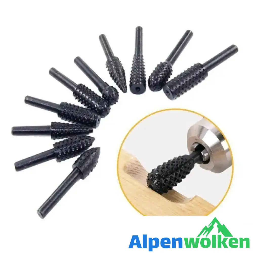 Alpenwolken - Rotierend-Hartmetall-Bohrer Set (10 Stk im Set)