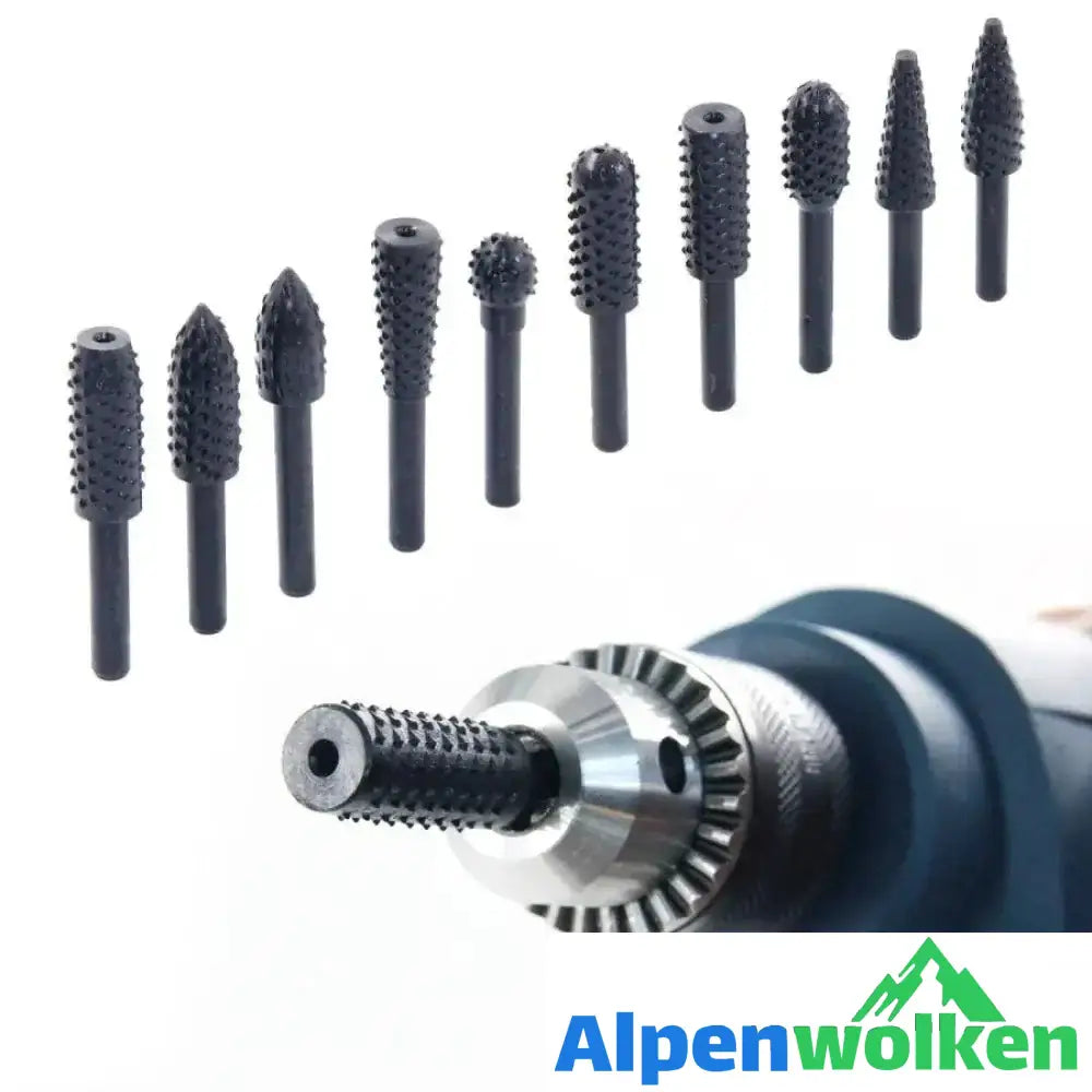 Alpenwolken - Rotierend-Hartmetall-Bohrer Set (10 Stk im Set)