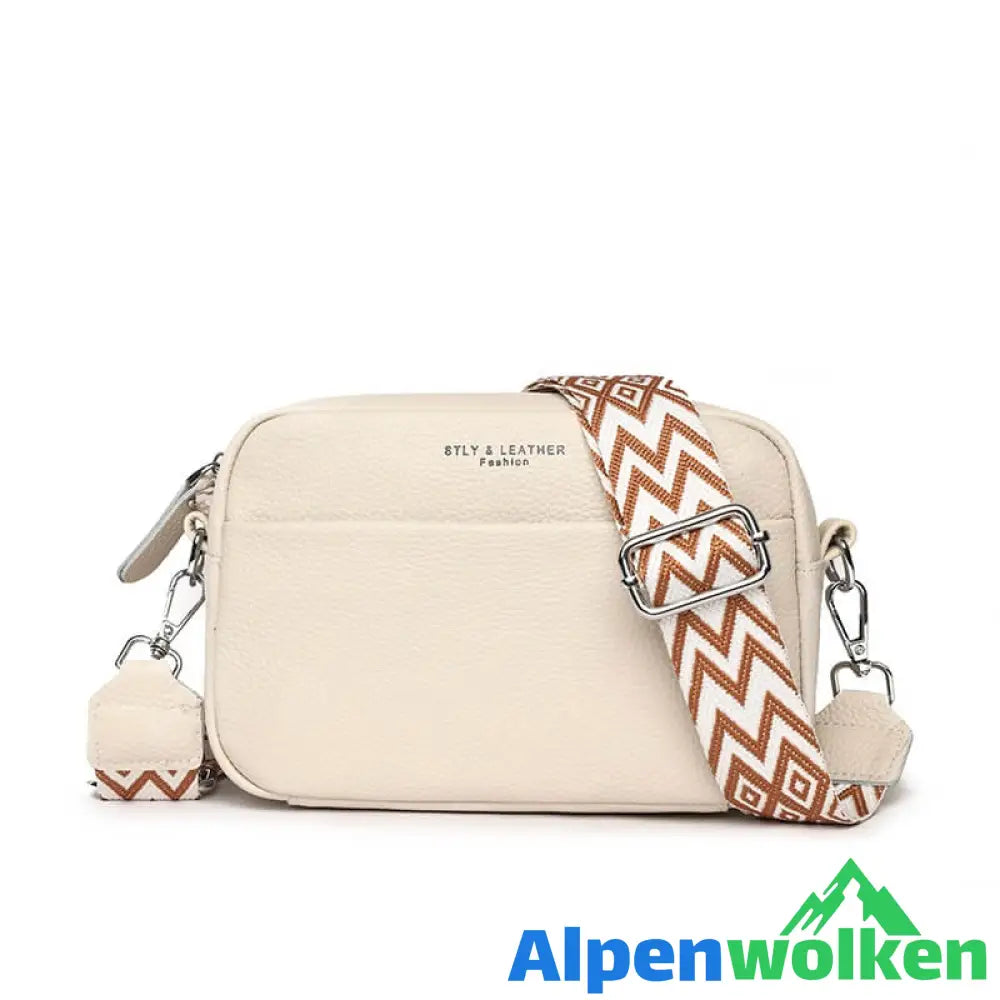 Alpenwolken - Roxana Luxus-Ledertasche Beige