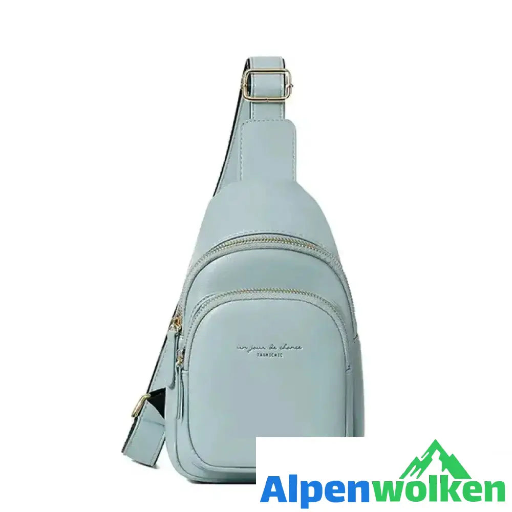 Alpenwolken - Rucksack Brusttasche für Frauen Blau