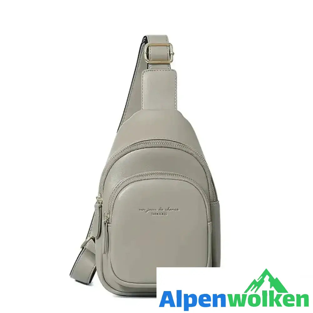 Alpenwolken - Rucksack Brusttasche für Frauen Grau