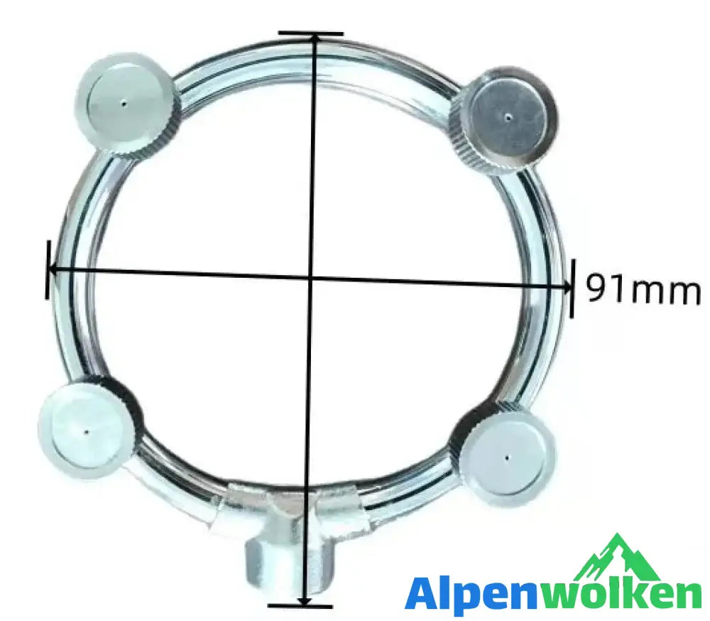 Alpenwolken - Runder Sprüher aus Edelstahl | selber bauen garten 4 Düsen Rund