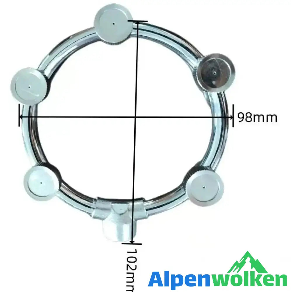 Alpenwolken - Runder Sprüher aus Edelstahl | selber bauen garten 5 Düsen Rund