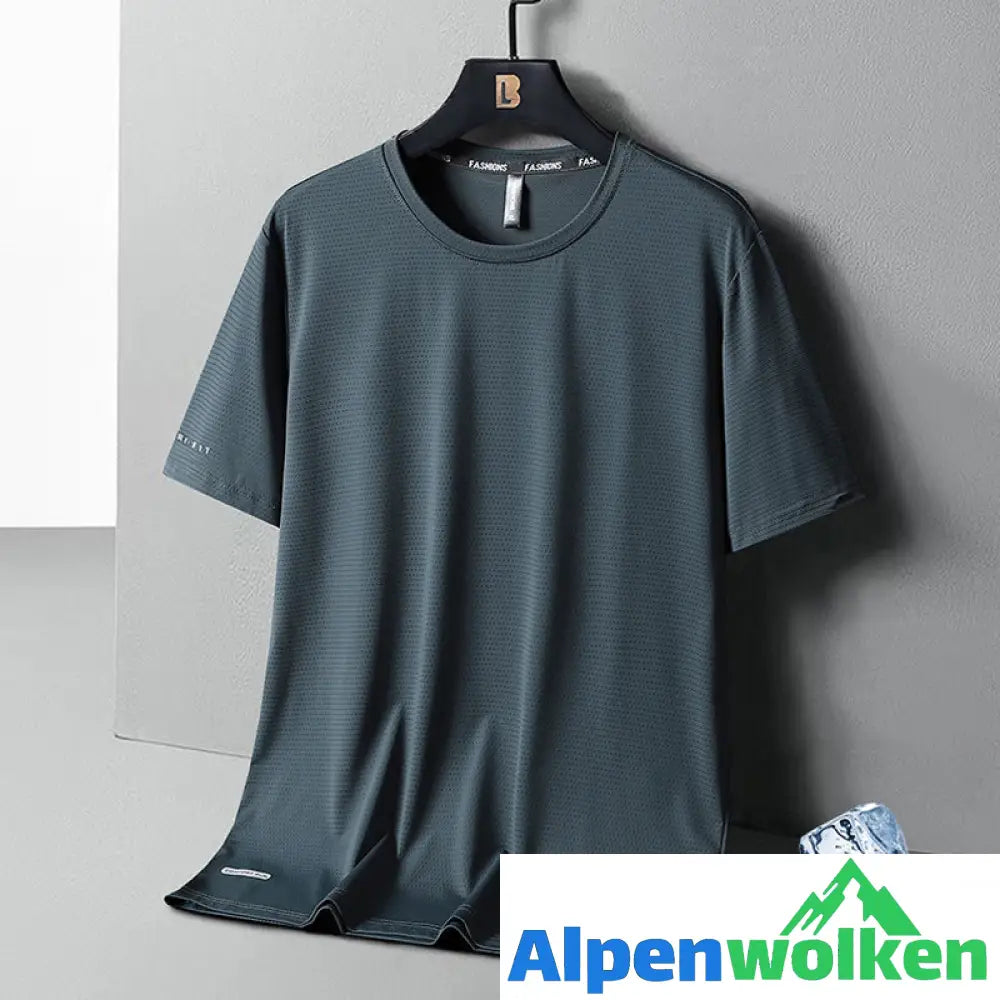 Alpenwolken - 😎Rundhals-T-Shirt aus Eisseide😎