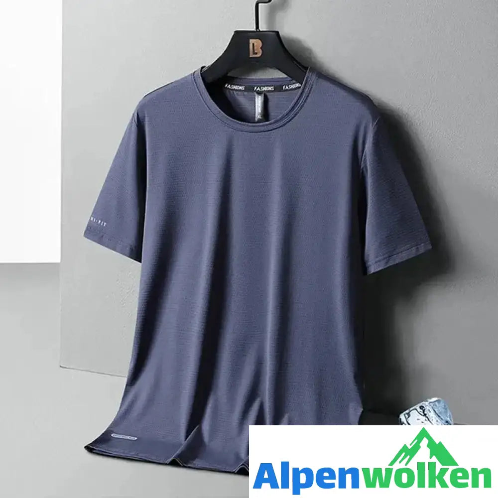 Alpenwolken - Rundhals-T-Shirt aus Eisseide