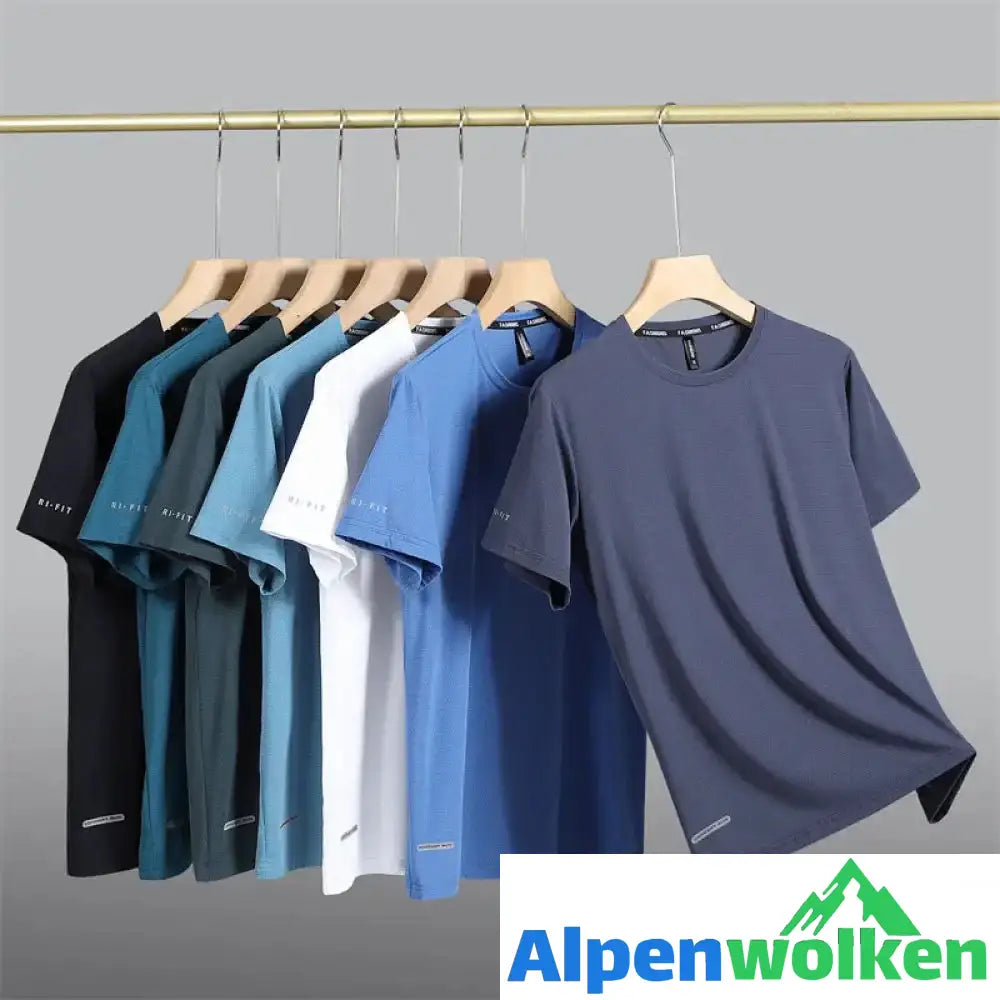 Alpenwolken - Rundhals-T-Shirt aus Eisseide