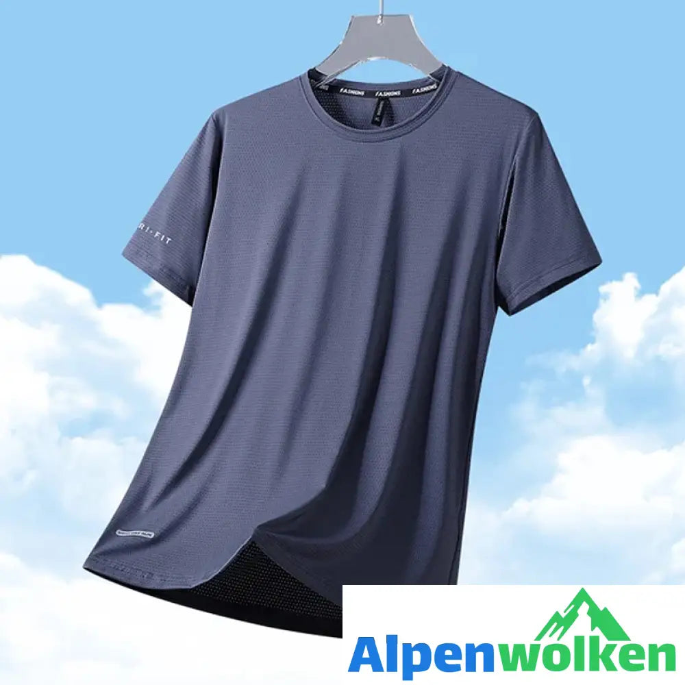 Alpenwolken - 😎Rundhals-T-Shirt aus Eisseide😎