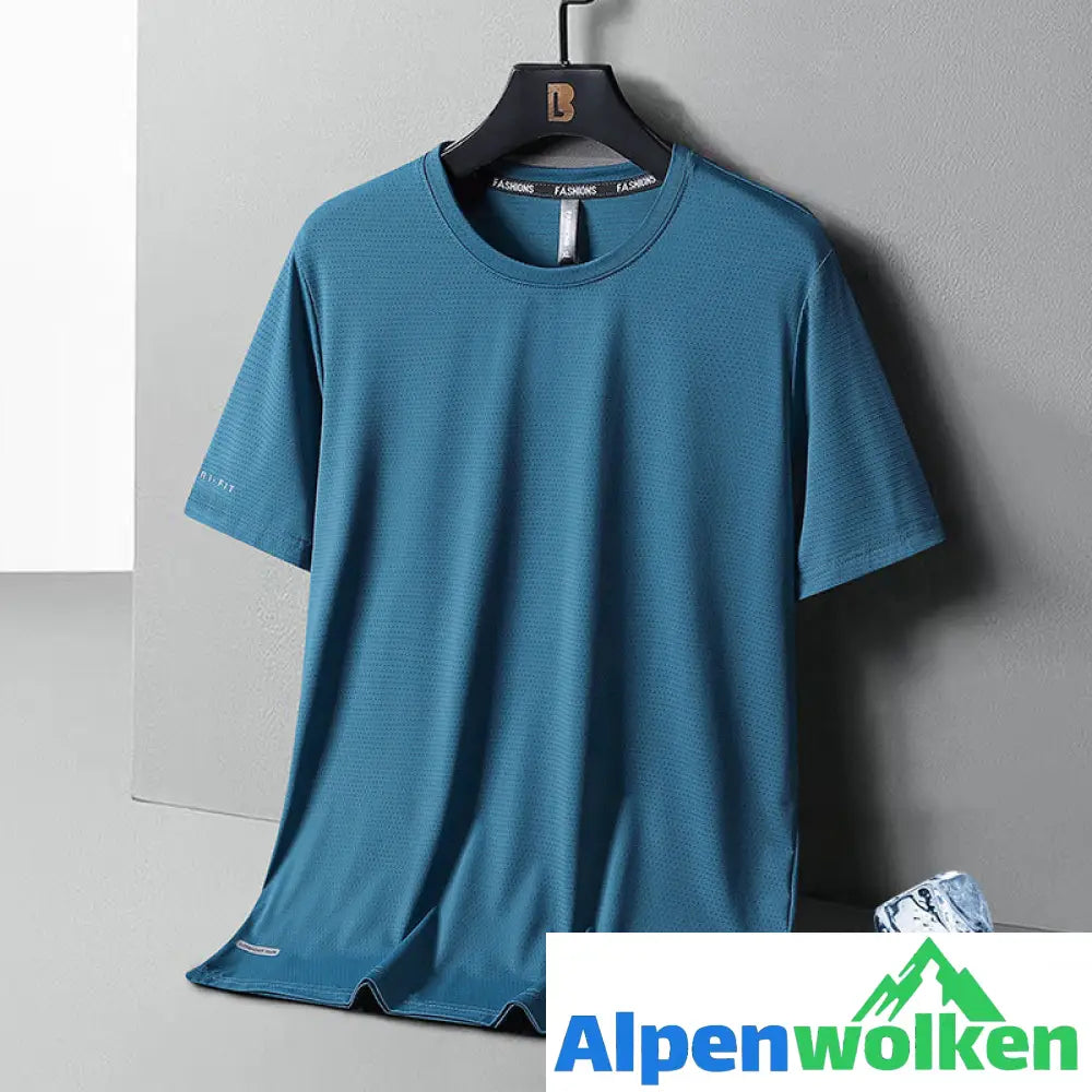 Alpenwolken - 😎Rundhals-T-Shirt aus Eisseide😎