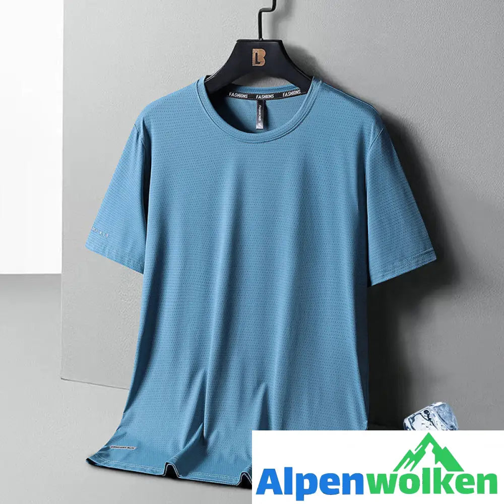 Alpenwolken - 😎Rundhals-T-Shirt aus Eisseide😎