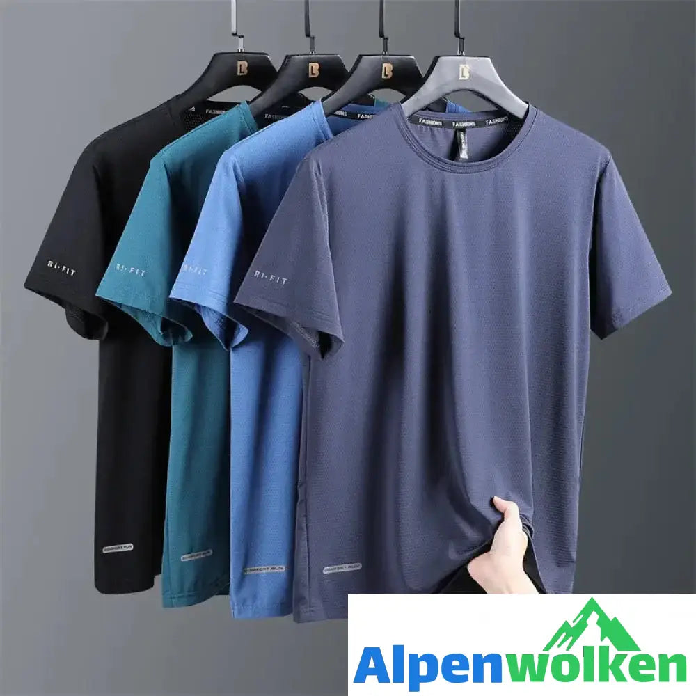 Alpenwolken - Rundhals-T-Shirt aus Eisseide