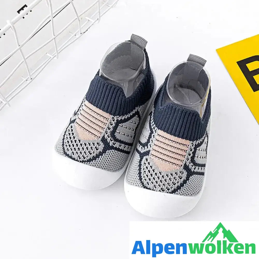 Alpenwolken - Rutschfeste Babyschuhsocken dunkelblau