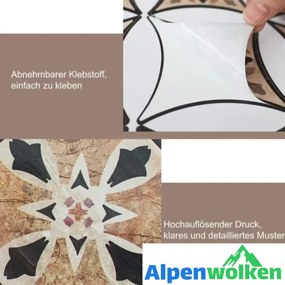 Alpenwolken - Rutschfeste Diagonale Fliesen Dekorative Aufkleber A 8.0*8.0 CM