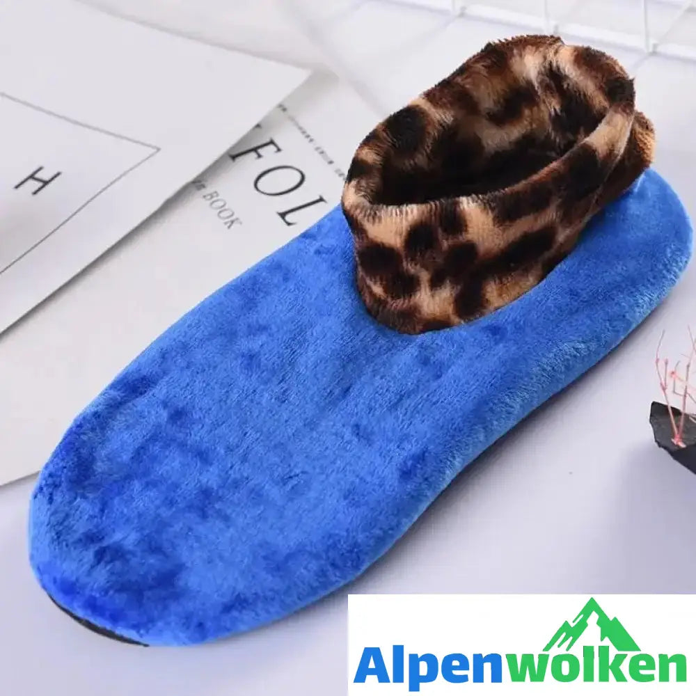 Alpenwolken - Rutschfeste Thermosocken für den Innenbereich FRAU-BLAU