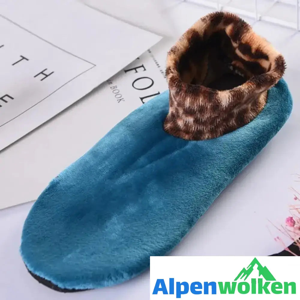 Alpenwolken - Rutschfeste Thermosocken für den Innenbereich FRAU-TEAL