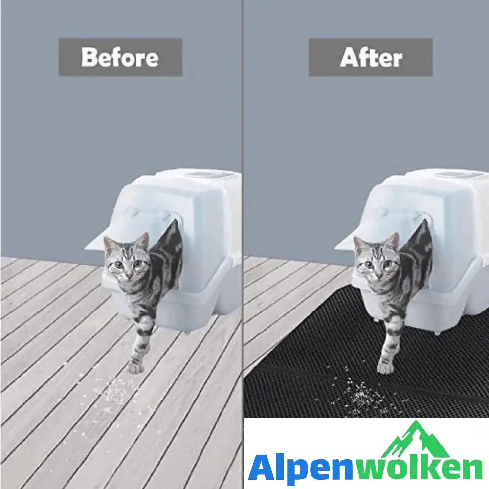 Alpenwolken - Rutschfeste & Wasserdichte Katzenstreu Matte