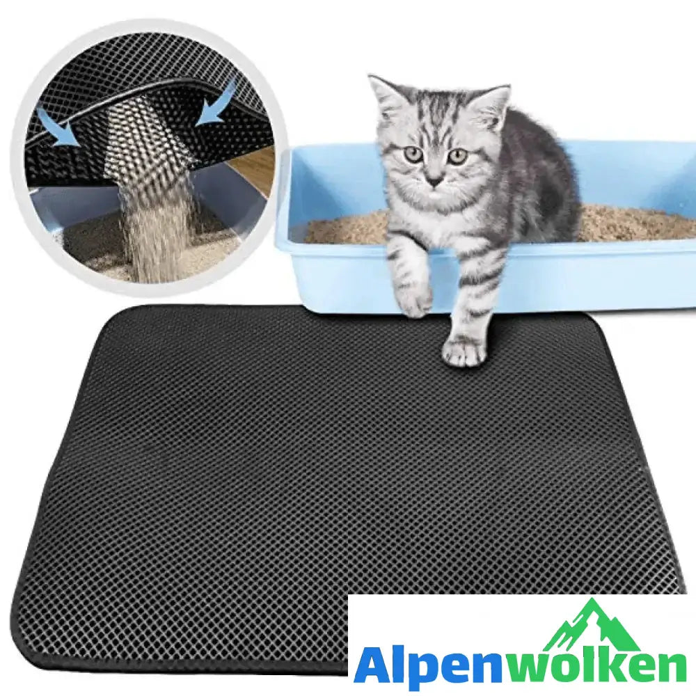 Alpenwolken - Rutschfeste & Wasserdichte Katzenstreu Matte